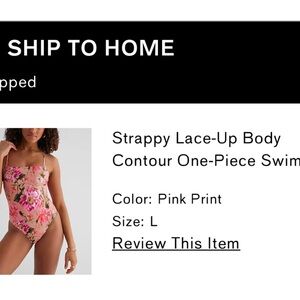 Pink one piece swimsuit